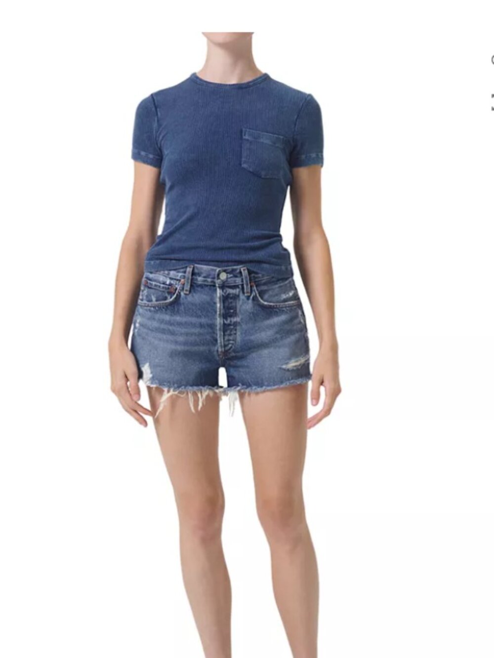 Parker Vintage Cutoff Denim Shorts in Dark Swapmeet SIZE 28